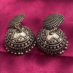 Indian Traditional Jhumka Silver Earrings